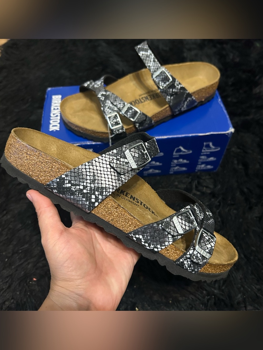 BIRKENSTOCK Franca snake skin print Python gladiator sandals shoes eur 40 new - Picture 9 of 9